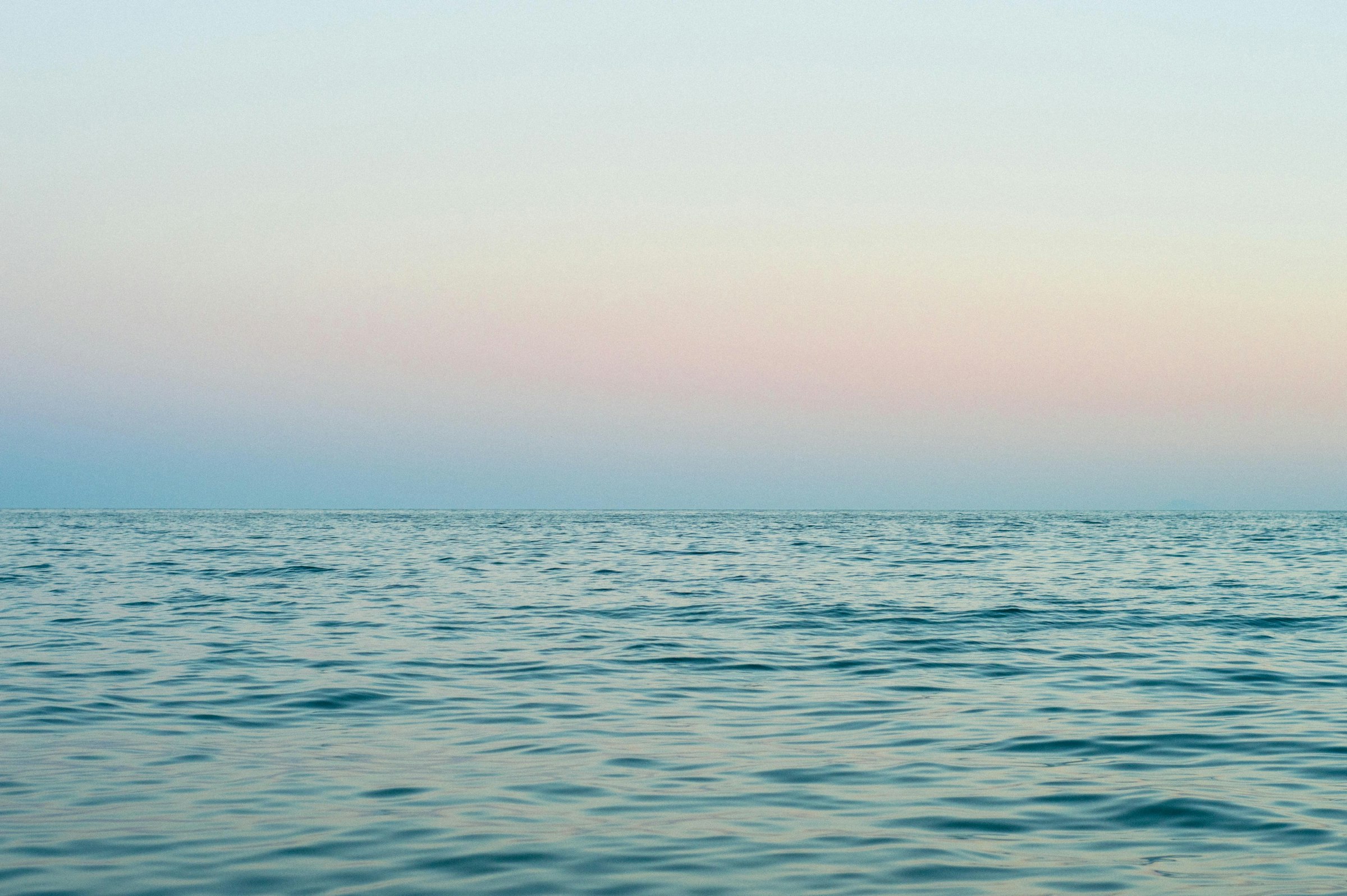 Still open water at blue hour